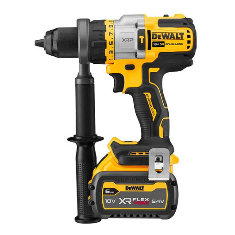 Ударная дрель-шуруповерт бесщеточная DeWALT DCD999T1 XR Li-Ion 18В 6Ач 126Нм 0-500/1500/2250 об/мин быстрозажимной патрон 13мм