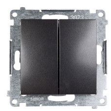 Двойной выключатель Kontakt Simon Simon 54 Premium DW5.01/48 (антрацит)