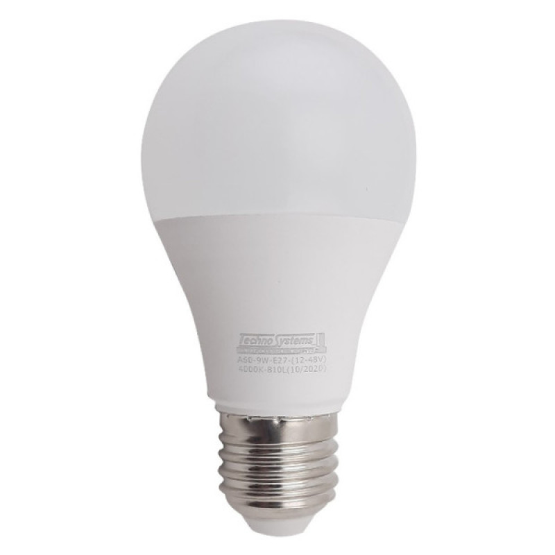 Світлодіодна лампа TNSy LED Cable Electro-A60-9W-E27-(AC/DC 12-48V)-4000K-810L ICCD (TNSy5000085)