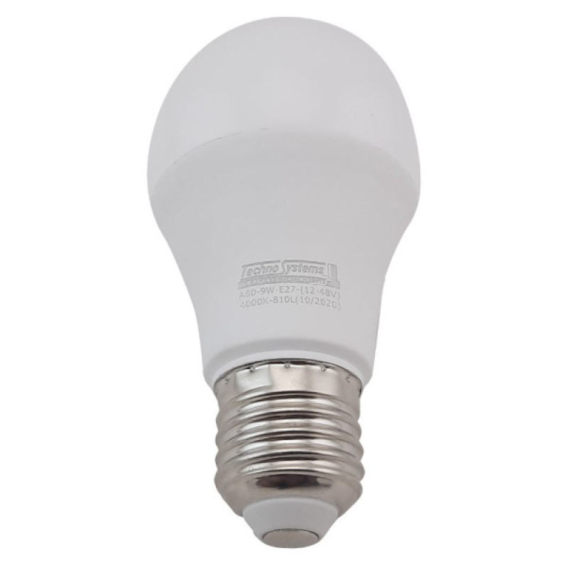 Світлодіодна лампа TNSy LED Cable Electro-A60-9W-E27-(AC/DC 12-48V)-4000K-810L ICCD (TNSy5000085)
