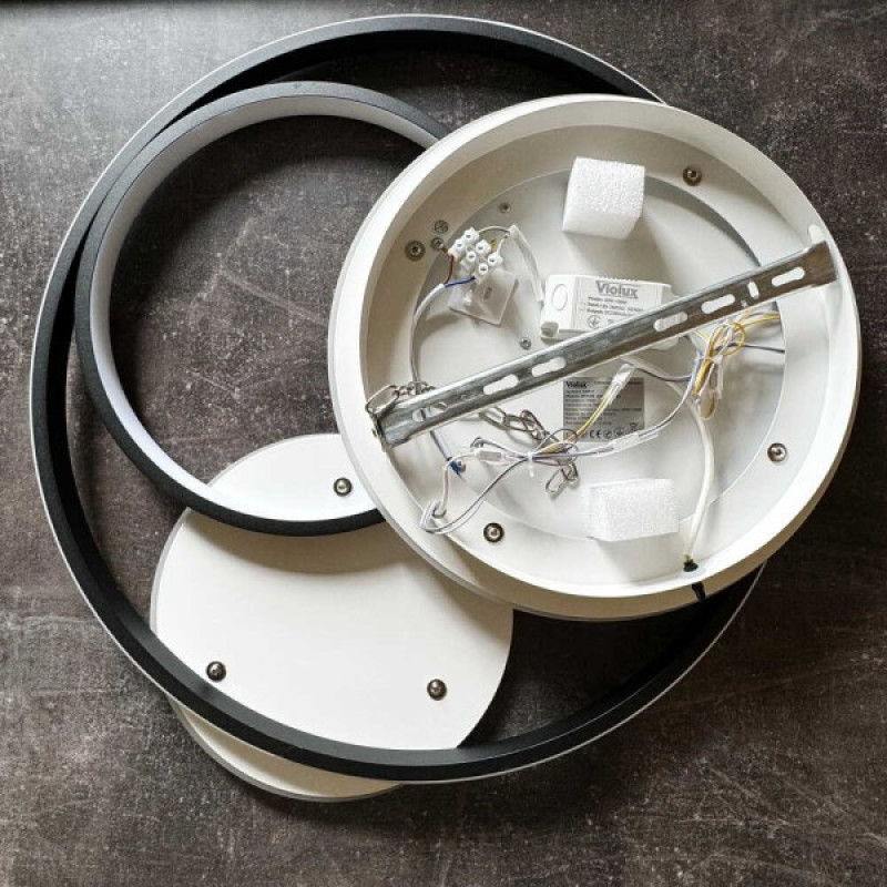 Світильник LED smart SPINER+пульт 100W чорний круг Violux ( 220515 )
