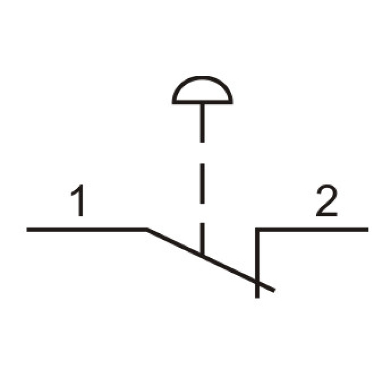 Одномісний пост керування Promfactor FP4-BOX1W5 з металевою кнопкою-грибком "STOP"