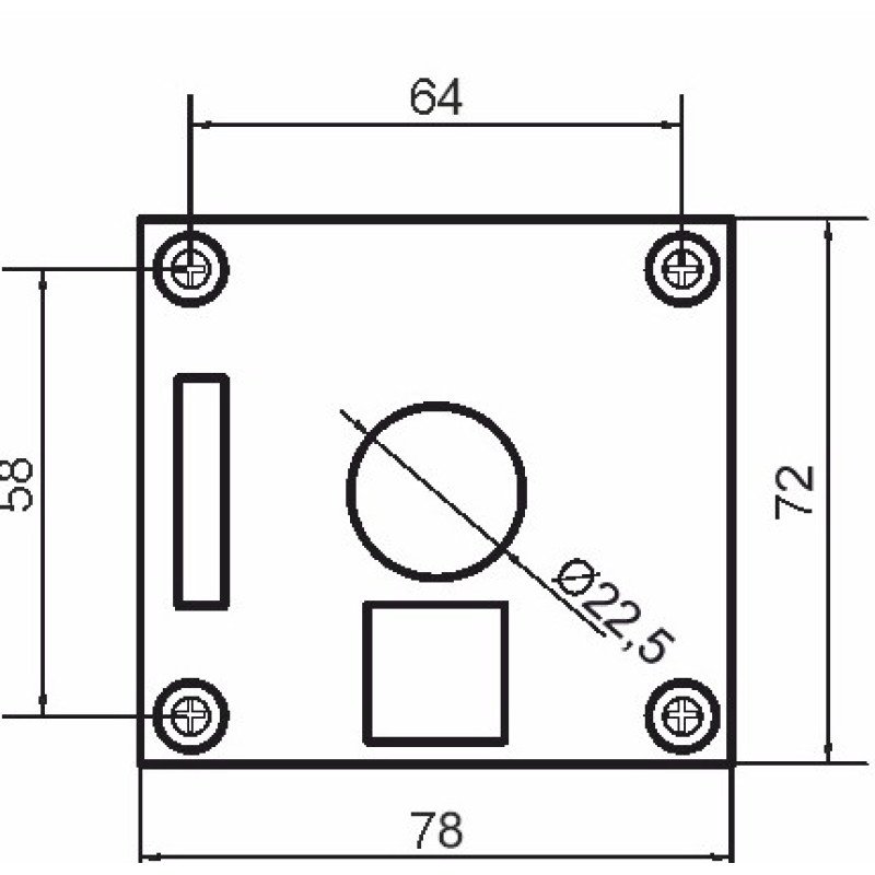 Одномісний пост керування Promfactor FP4-BOX1W5 з металевою кнопкою-грибком "STOP"