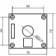 Одномісний пост керування Promfactor FP4-BOX1W5 з металевою кнопкою-грибком "STOP"