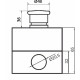 Одномісний пост керування Promfactor FP4-BOX1W5 з металевою кнопкою-грибком "STOP"
