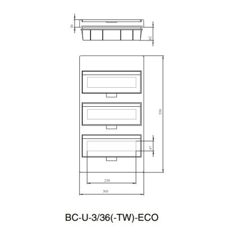 Щит Eaton Moeller BC-U-3/36-ECO