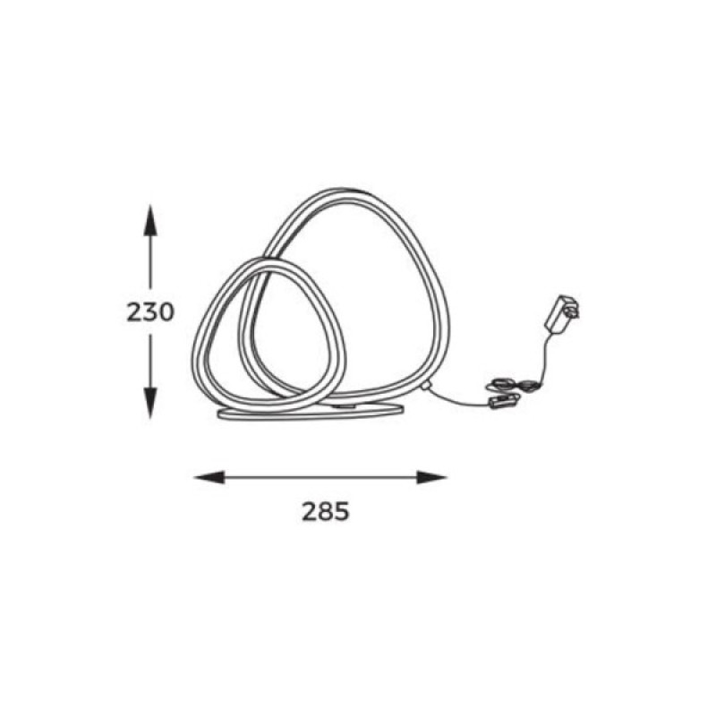 Настільна лампа Zuma Line 250015T2-BE Huron LED 1x14W 3000K 500Lm IP20 бежева (5907925003435)