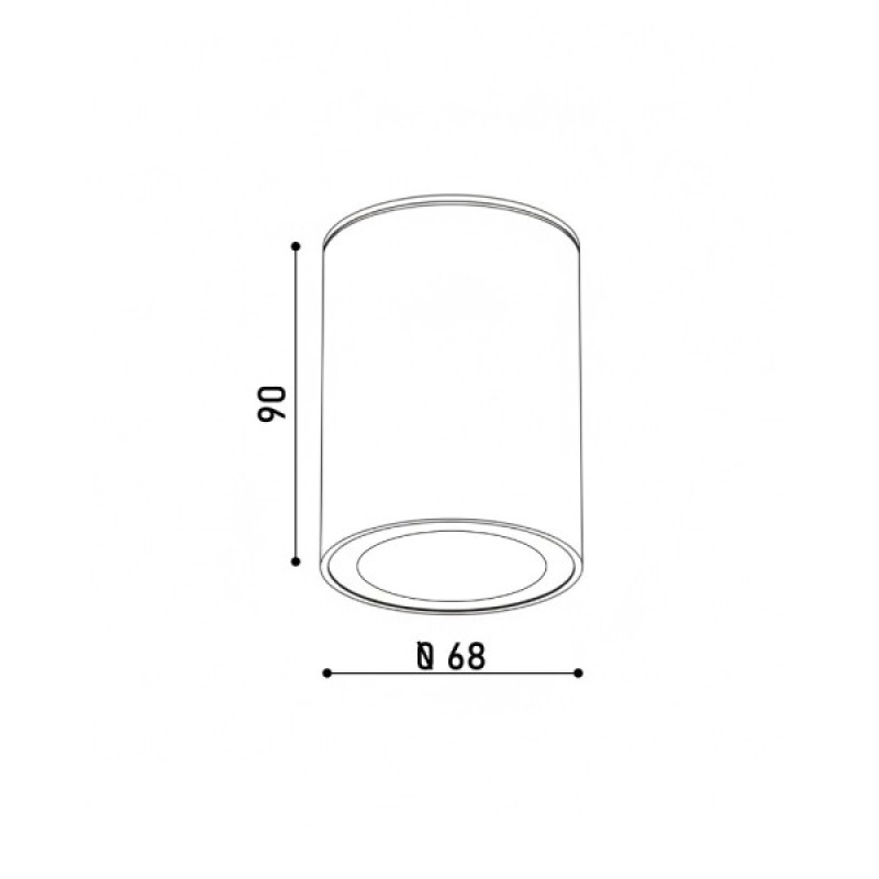 Точечный светильник Kloodi KD-REIN70 IP65 GD GU10 1x10W золотой