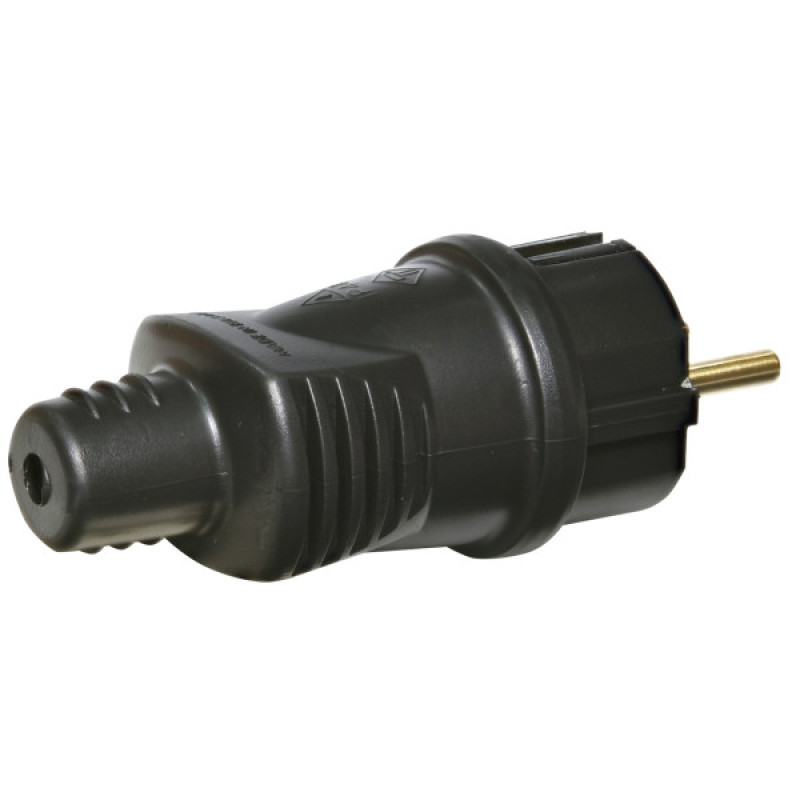 Вилка кутова ETI PKB-ST 2Р+РЕ каучук IP44 чорна (4481002)