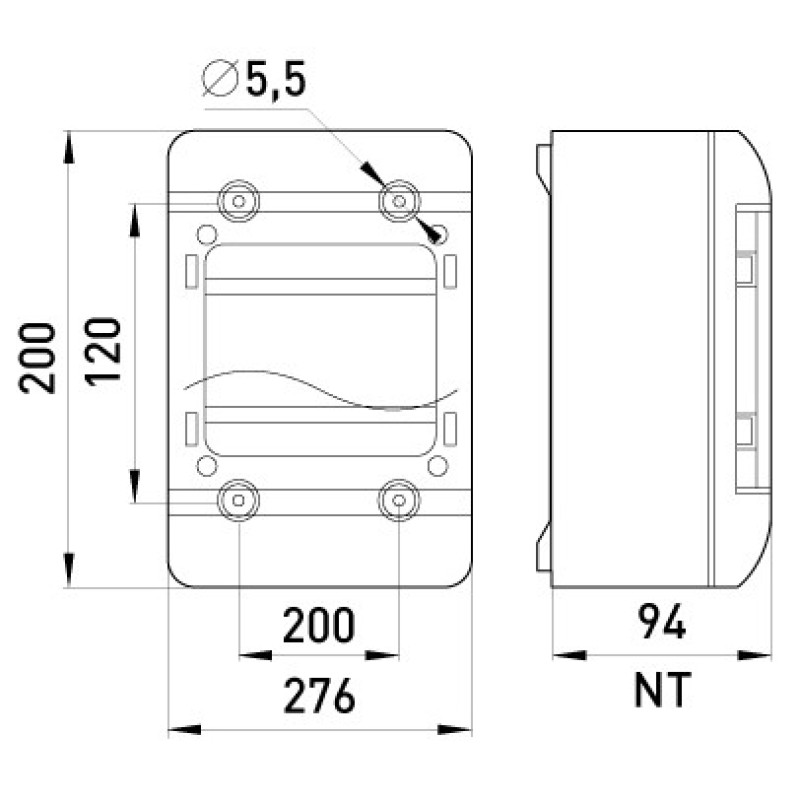 Навісний пластиковий корпус E.Next NT 13-модульний IP40 (6663-113)