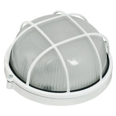 Круглый светильник TNSy НПП1302-60W-E27-IP65 с решеткой белый (TNSy5000571)