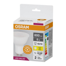 Светодиодная лампочка Osram 4058075689909 LED GU10 MR16 1x8W 3000K 800Lm IP20