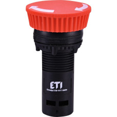 Кнопка моноблочна грибок ETI 004771483 ECM-T01-R (відключення поворотом 1NC червона)