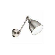 Бра, настенный светильник Ideal Lux 16399 Newton E27 1x42W IP20 никелевый