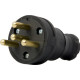 Четырехполюсная каучуковая переносная силовая вилка E.Next e.plug.rubber.030.25 25А (s9100028)
