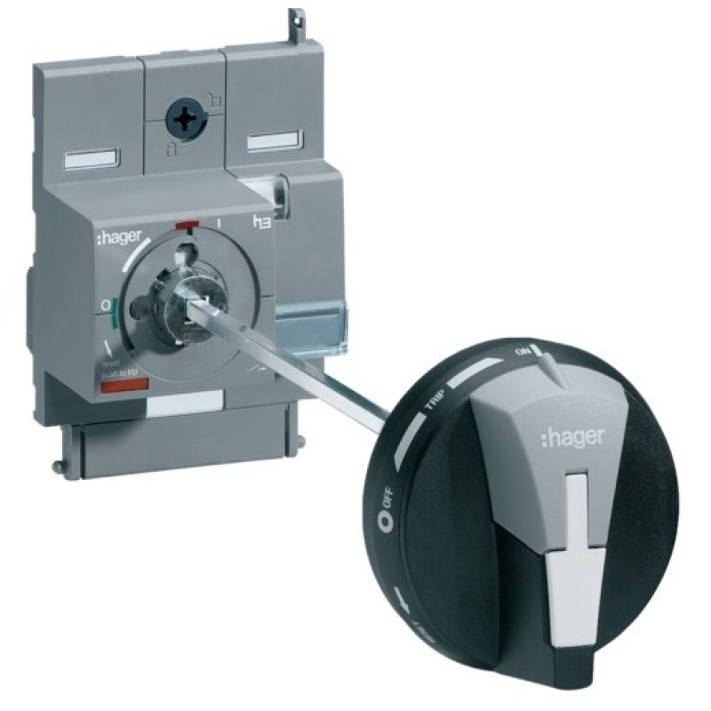 Подовжена поворотна ручка Hager HXA031H x160 з можливістю блокування IP55