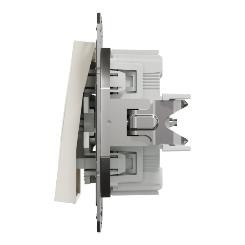 Выключатель кнопочный Schneider Electric Asfora без рамки кремовый (EPH0770123)