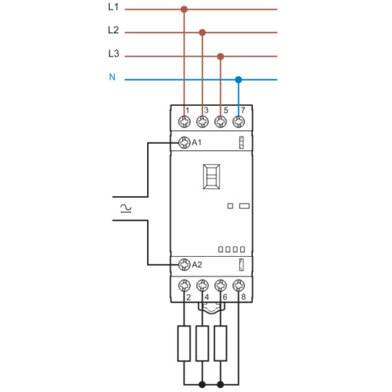 Контактор Finder 4NO 25A 220-240В AC/DC (223402304320)
