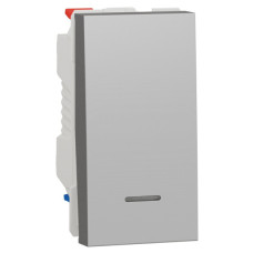 Одноклавишный переключатель Schneider Electric NU310330S с нейтралью 10А 1М (алюминий)