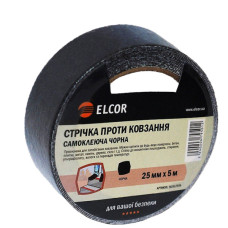 Самоклеящаяся антискользящая лента Elcor 40206795 NUSL255b 25мм (5м) черная
