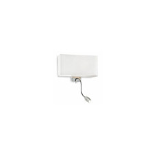 Бра, настенный светильник Ideal Lux 35949 E27+LED 1+1x60W+1.5W 3000K 50Lm IP20 белый