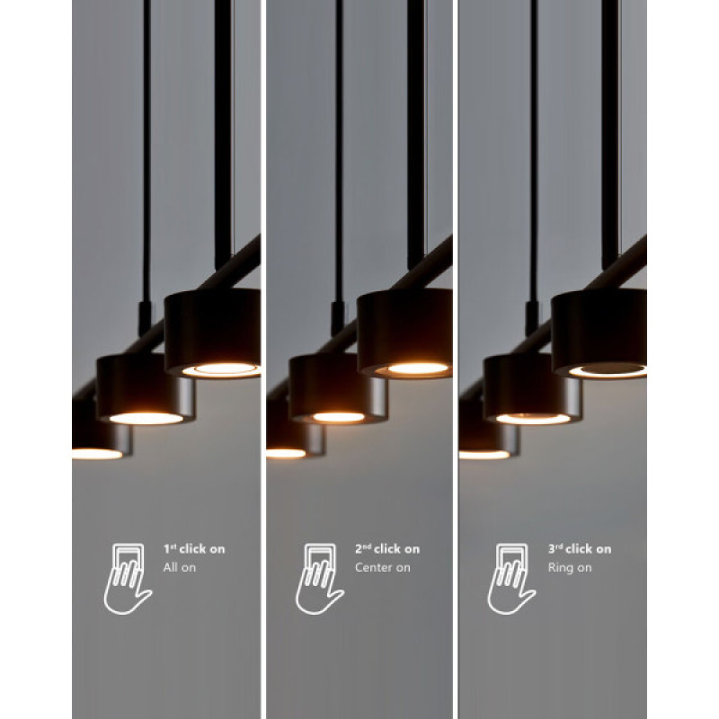 Підвісний світильник, люстра Nordlux 2010803003 Clyde LED 4x16W 2700K 350Lm IP20 чорний