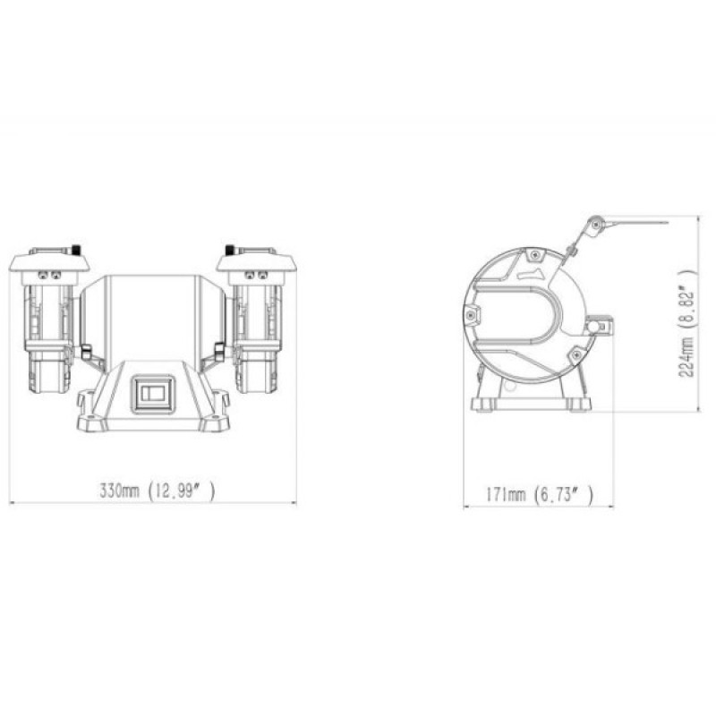 Точило Metabo DS 125 M диск 125мм 200Вт 2980 об/мин (604125000)