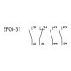 Блок-контакт ETI 004641526 EFC0-31 (3NO+1NC)