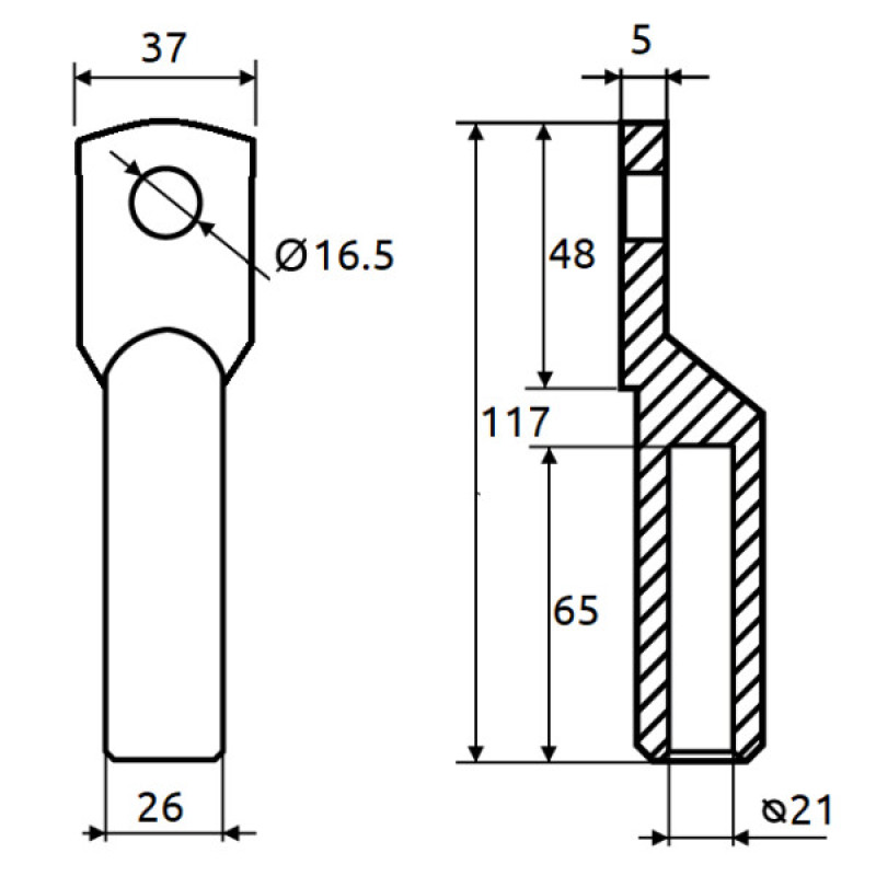 Кабельный наконечник Promfactor CL/CRG-240-16 медно-луженый