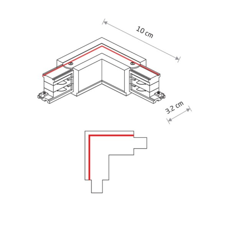З'єднувач Nowodvorski 8705 CTLS Power L Connector L-L IP20 білий