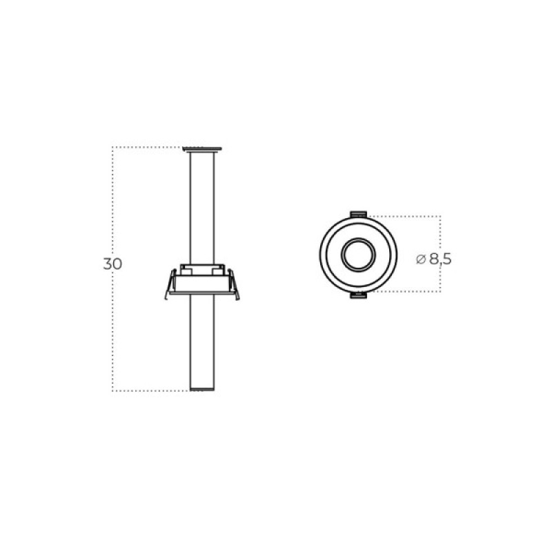 Точечный светильник Azzardo AZ6085 Milis LED 1x6W 3000K 326Lm IP20 белый
