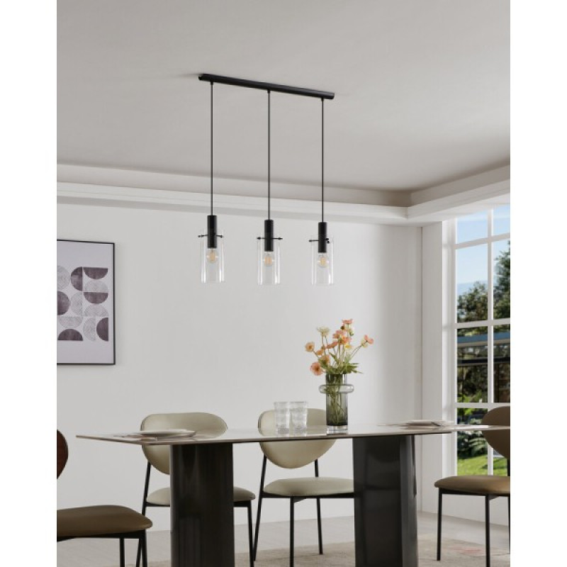 Подвесной светильник, люстра Eglo 97367 Montefino E27 3x60W IP20 черный