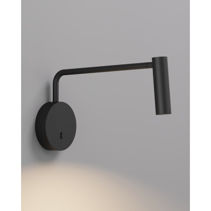 Бра, настенный светильник Kloodi WA-RIDIK 250 3K BK LED 1x3W 130Lm IP20 черный
