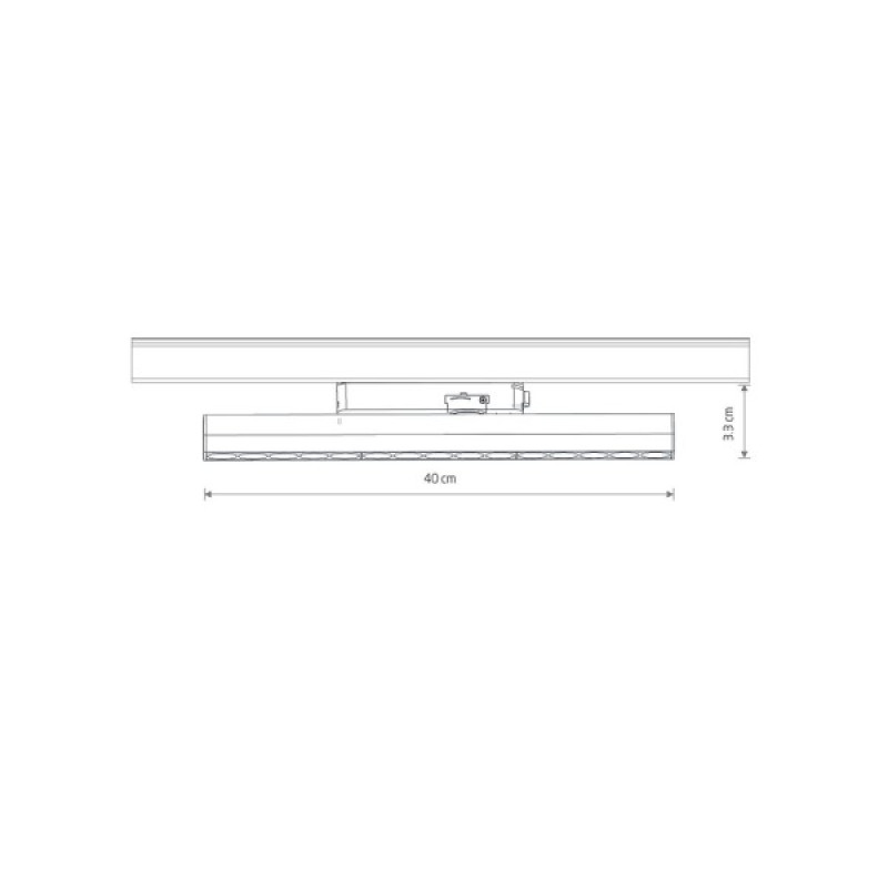 Трековый светильник Nowodvorski 12400 Profile Line LED 1x20W 4000K 80Lm IP20 черный