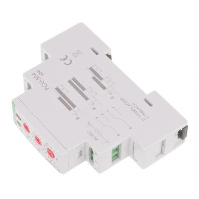 Електронне реле часу F&F PCU-504UNI 12-264В AC/DC 2х4А