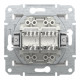 Компьютерная розетка RJ45 двойная UTP cat.6 Schneider Electric Asfora без рамки белая (EPH4870121)
