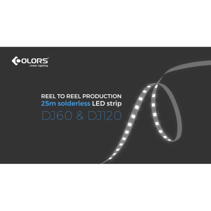 LED лента COLORS 120-2835-24V-IP20 9.6W 1000Lm 6000K 5м (DJ120-24V-8mm-W)
