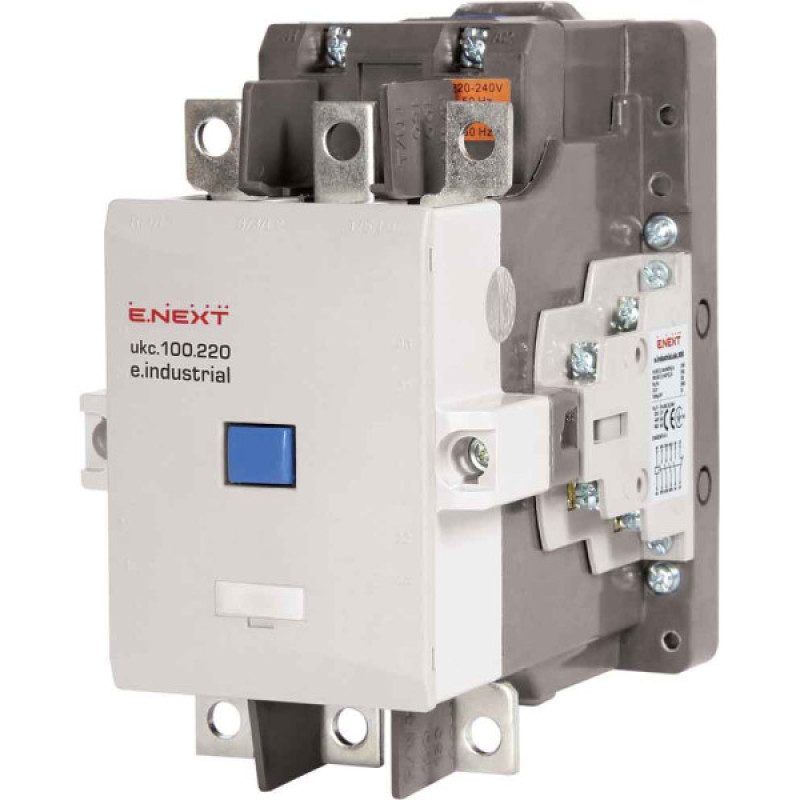 Контактор e.industrial.ukc.100.220, 100А, 220В, no+nc E-Next