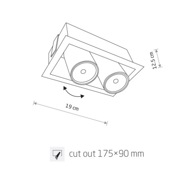 Точечный светильник Nowodvorski 8940 Eye Mod GU10 2x10W IP20 черный