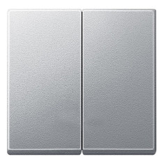 Клавиша выключателя двойная SYSTEM M алюминий Merten, MTN433560