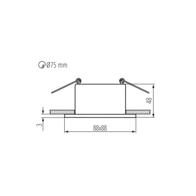 Точковий світильник Kanlux 36217 Glozo GU10/GU5.3 1x10W IP20 чорний