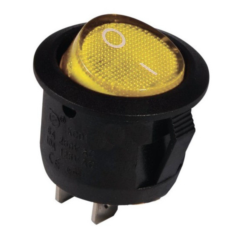 Переключатель TNSy KCD1-5-101 Y/B круглый желтый (TNSy5500708)