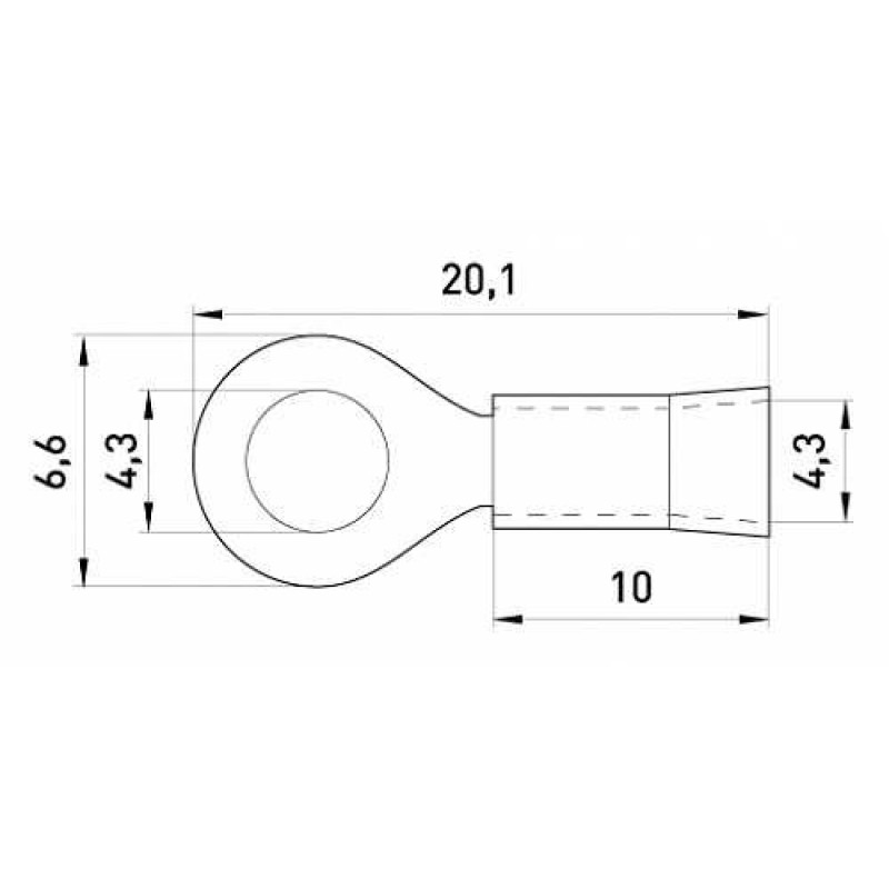 Ізольований наконечник E.Next e.terminal.stand.rv1.1,25.4.yellow 0.5-1.5 кв.мм жовтий (s1036002)