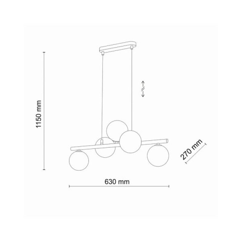 Подвесной светильник, люстра TK Lighting 6707 Estera G9 5x6W IP20