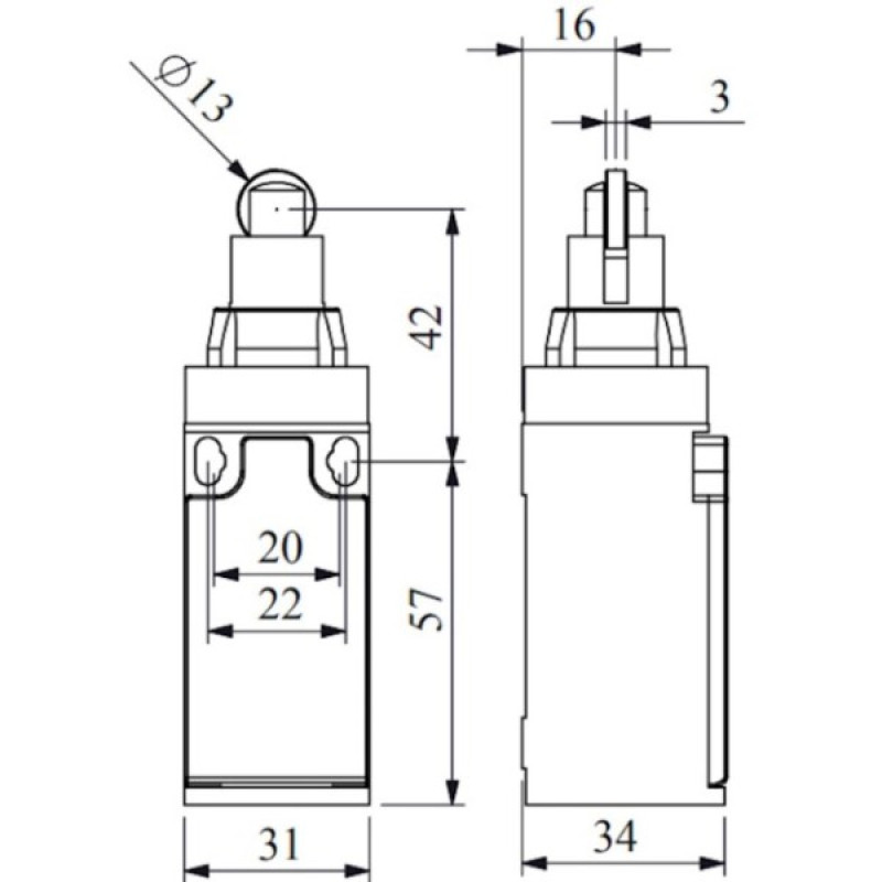 Конечный выключатель EMAS L3K13MUM331