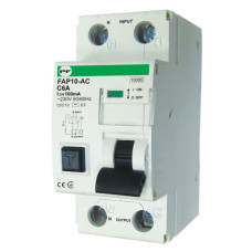 Диференціальний автомат Promfactor FAP10-AC C 6А/0,1A 2P (1P+N) 10кА (FAP10C06100AC)