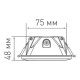 Квадратный светильник Maxus SDL 3-step 12Вт 3000/4100К (1-MAX-01-3-SDL-12-S)