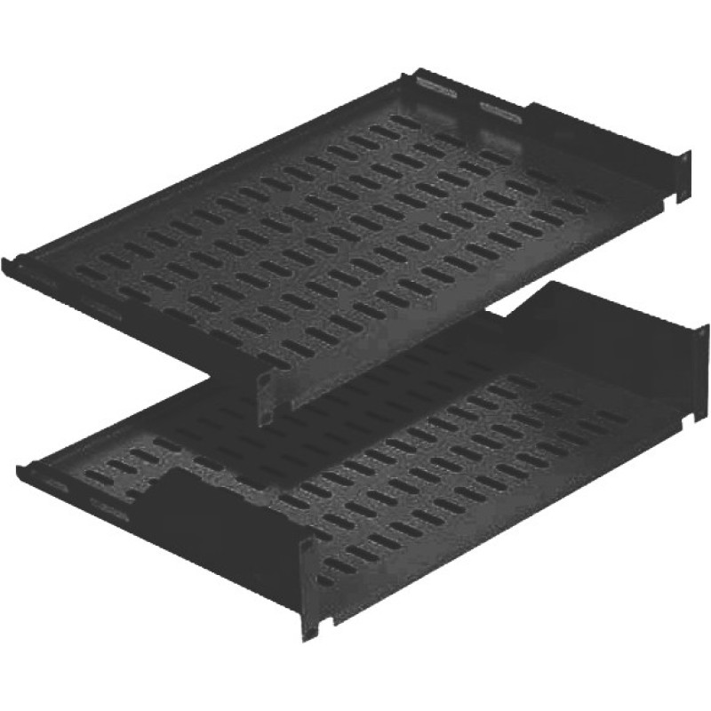 Консольна полиця Mirsan MR.RAK1U25.01 19" 1U 250 RAL 9005 (чорна)