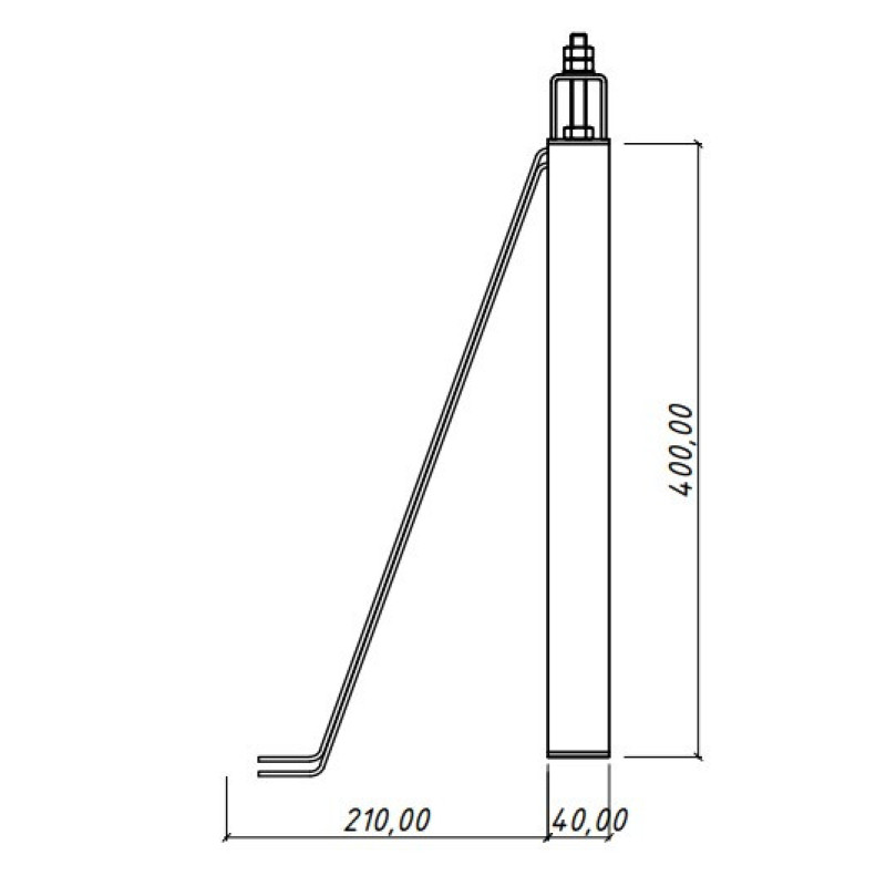 Держатель молниеприемника Leo Lightman L400 Ø30-50 Ni (416013)