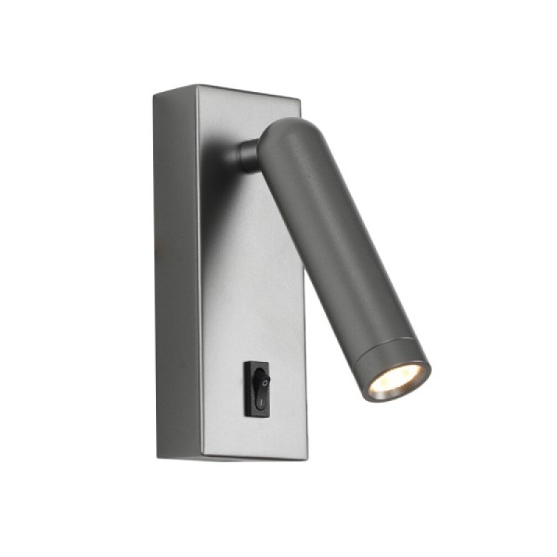 Бра, настінний світильник Italux WL-46376-1-GR Nova LED 1x2.5W 3000K 153Lm IP20 сірий